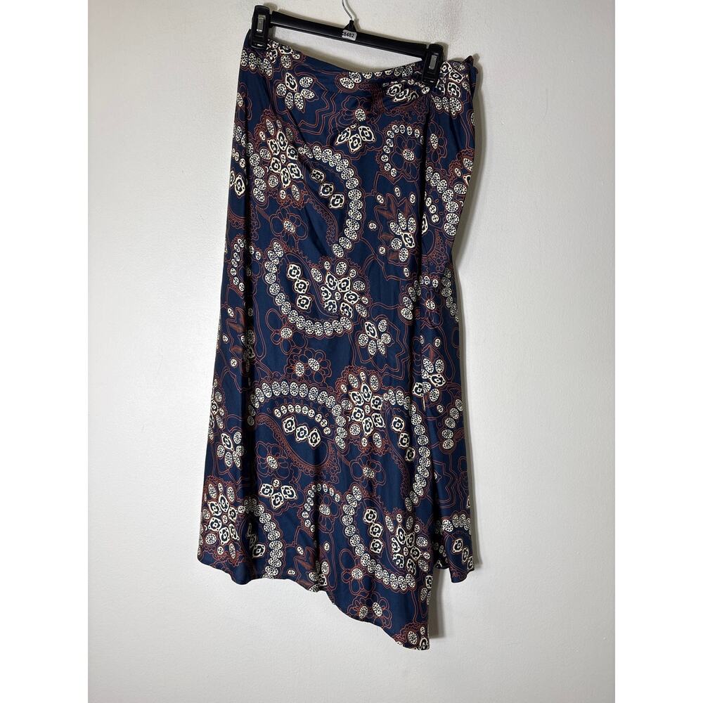 A.L.C. Navy Wrap Flowy Maxi Skirt Sz 4